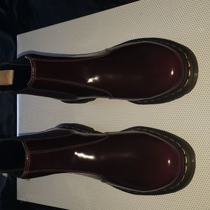 Dr. Martens Vegan Chelsea Burgundy Boots